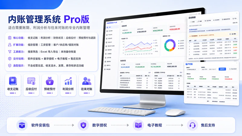 内账管理系统 Pro版产品及界面展示